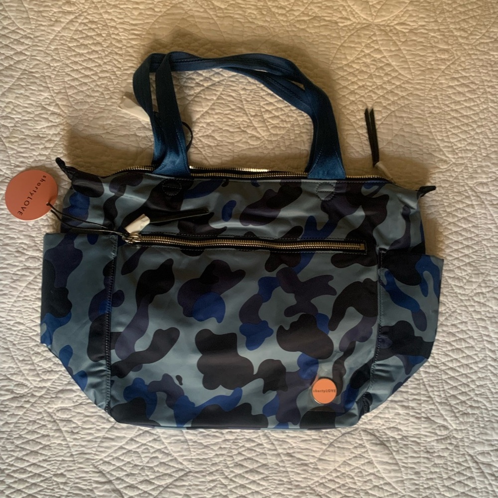 ShortyLove blue camo Tote Bag